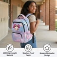 thumbnail image 3 of Yspwyqan Girls Backpack Set Ages 8-10, Pastel Axolotl Gradient School Backpack with Lunch Box Pencil Case, 17" Multi-Pocket Bags Fits 15.6" Laptop for Middle High School, 3 of 7