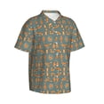 thumbnail image 2 of Xmas Foxes Hawaiian Shirts For Men, Summer Short-Sleeve Relaxed-Fit Button-Down Shirts 3x-Large, 2 of 9