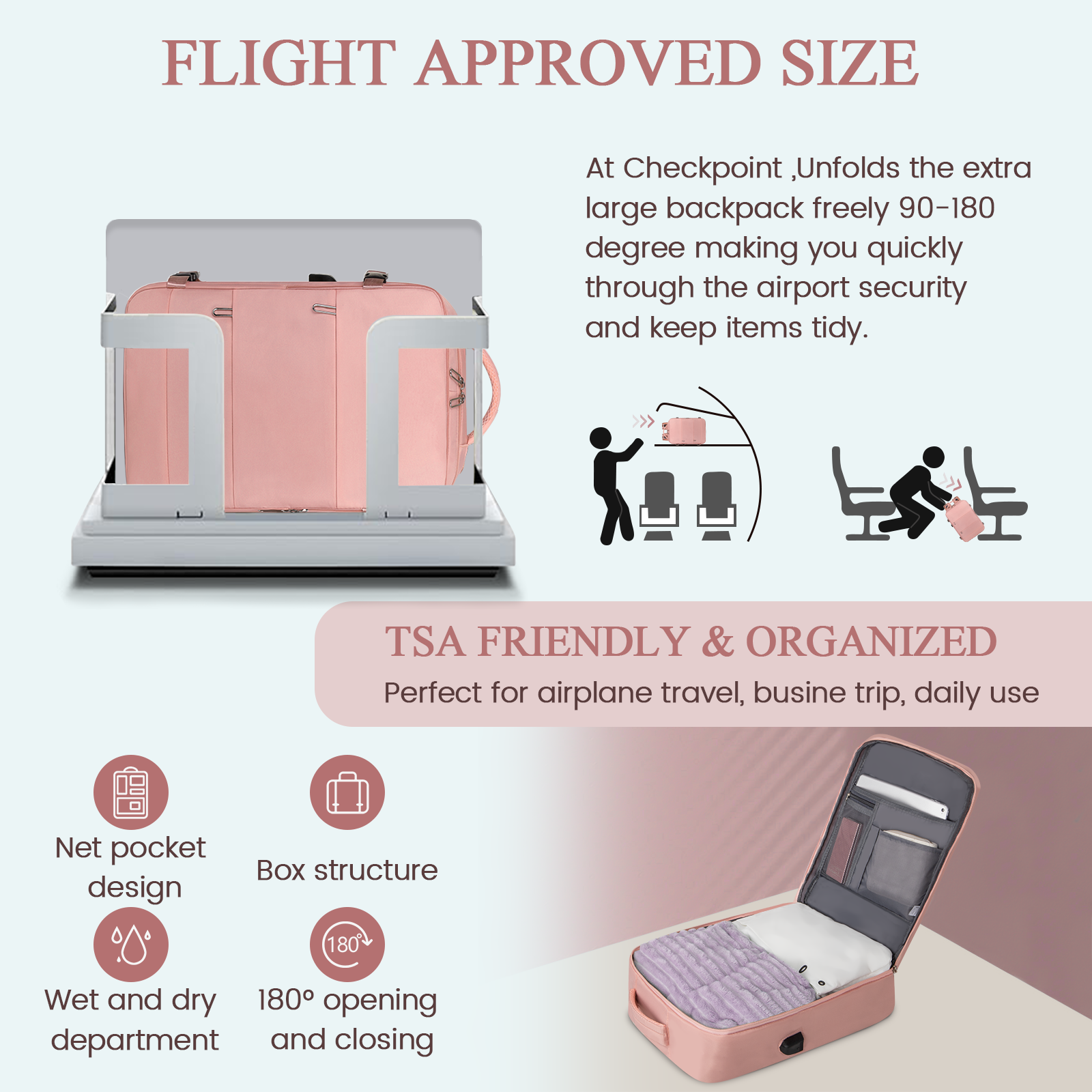 DAKOMM Travel Backpack with USB Port & Laptop Compartment photo 7
