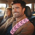 thumbnail image 5 of Yuyamidu Pink Butterfly Seat Belt Cover Pad Heart Car Seatbelt Cushion Covers Accessories for Most Vehicle 2 Pack Fashion Car Seat Belt Decor Accessories for Women, Valentine's Day, 5 of 7