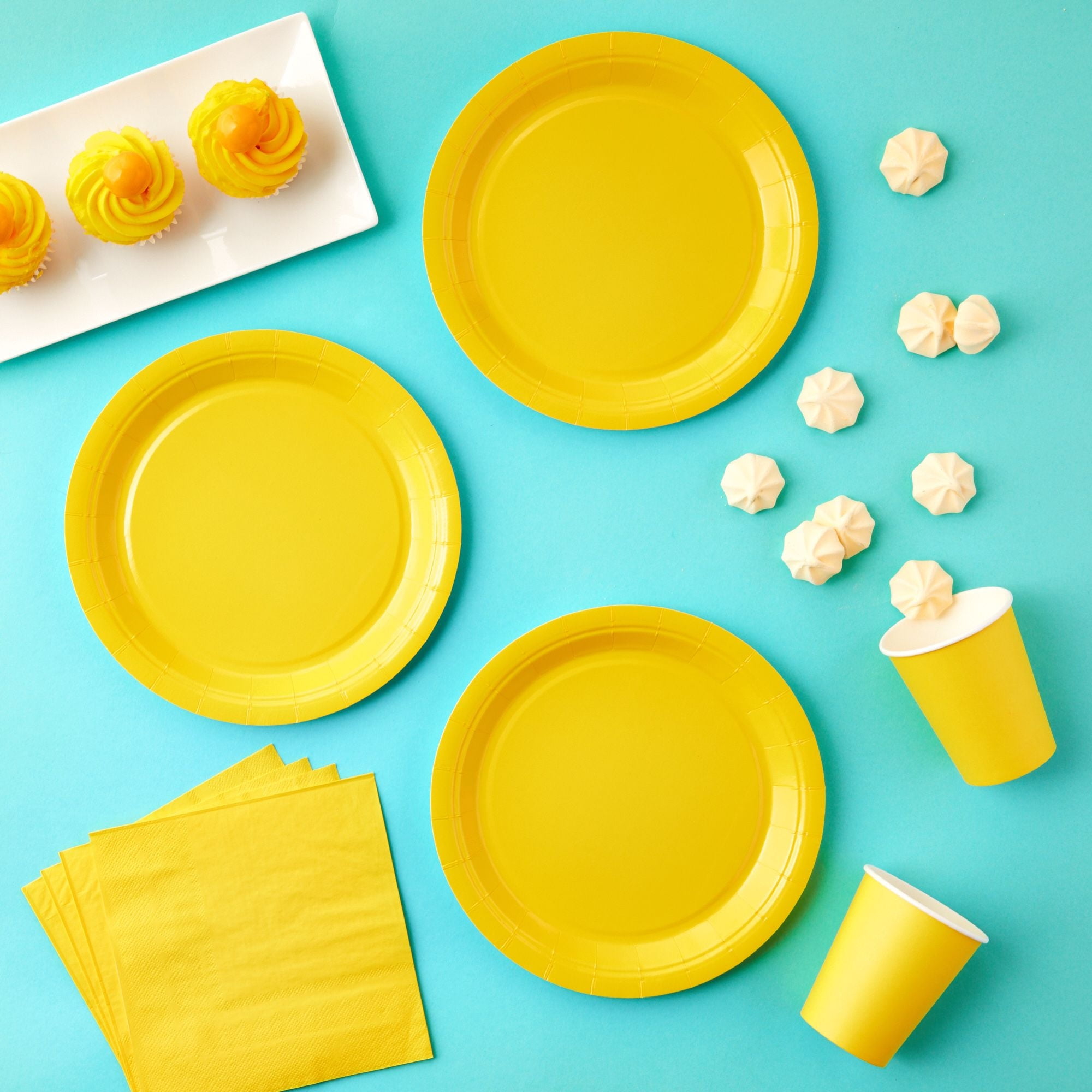 Serves 24 Orange Party Supplies with Paper Plates, Cups, and