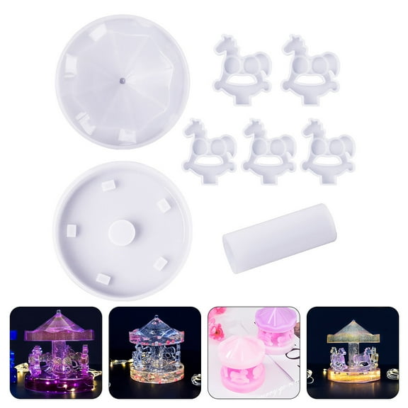 HAKIDZEL Silicone Mold for Diy Merry-Go-Round 1Set Artists Crafts Decorative Flexible Easy to Use