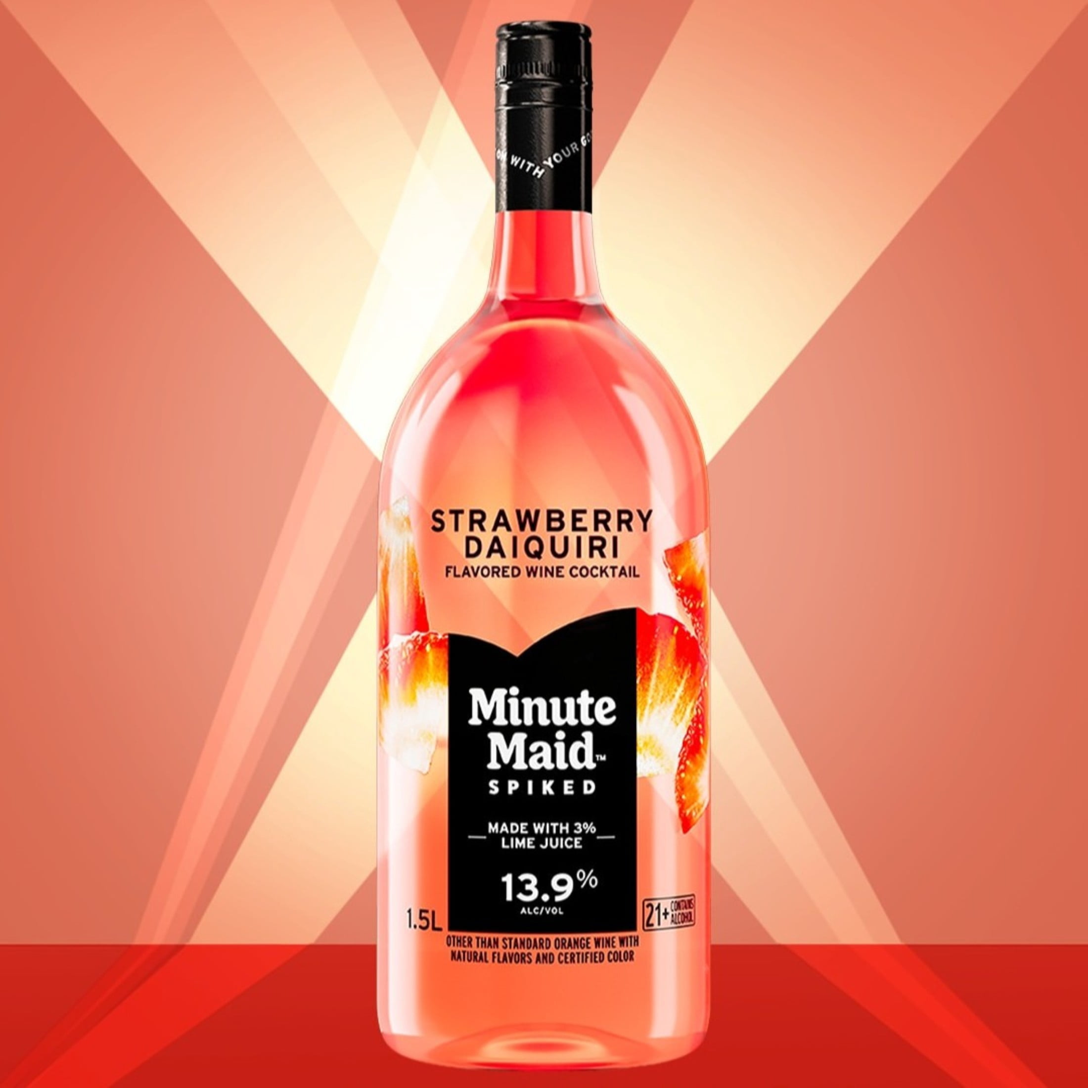 Minute Maid Spiked Strawberry Daiquiri Wine Cocktail, 1.5l, 27.8 Proof (13.9%)