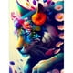 thumbnail image 1 of Cuadros Decorativos 5D bricolaje taladro redondo completo diamante pintura lobo Kit decoración del hogar artesanía (QQ529) Wdftyju de costura negro 4 estilos, 1 of 1