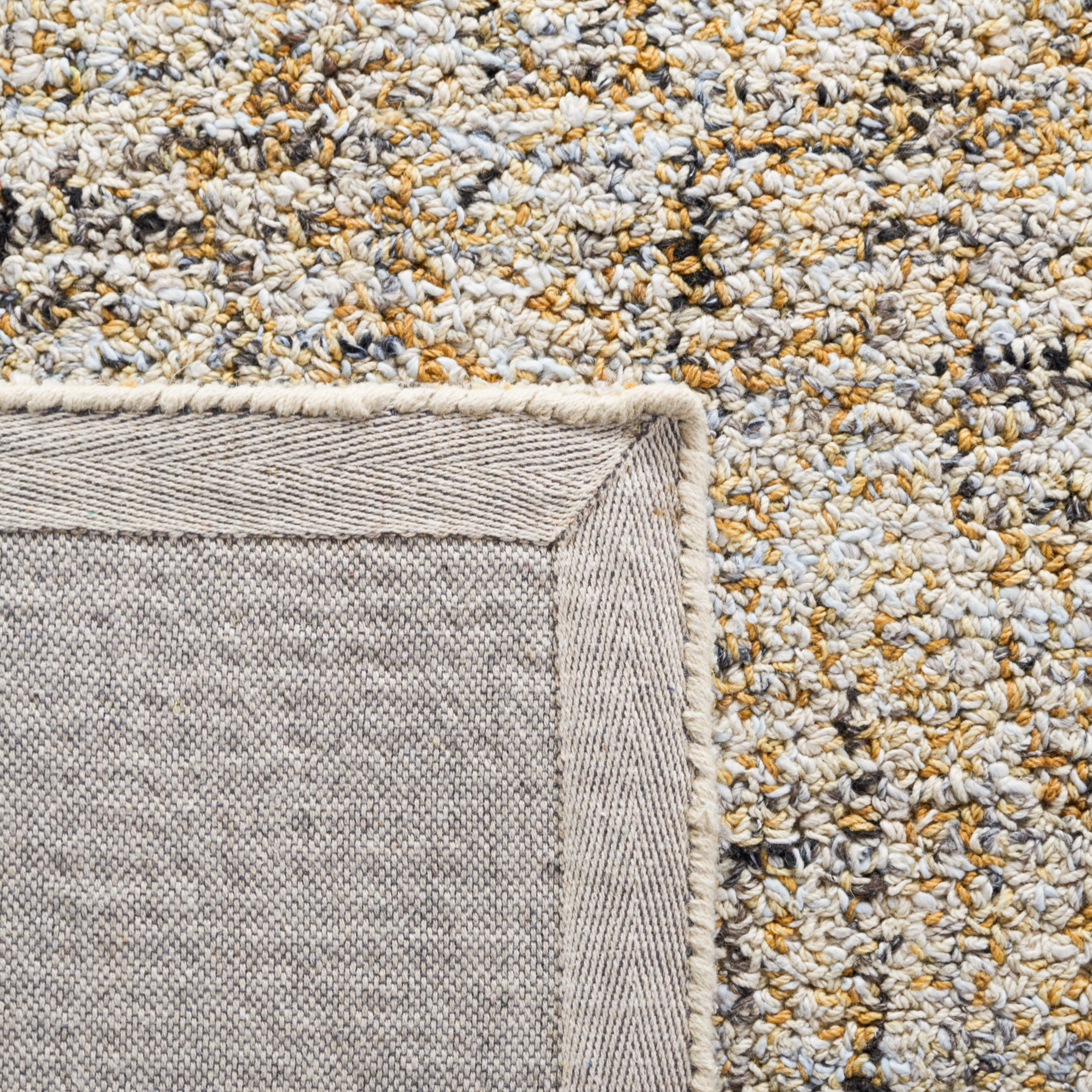 SAFAVIEH Abstract Roswell Distressed Area Rug, Beige/Gold, 6' x 6' Square