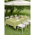 thumbnail image 3 of Outdoor Tablecloth with Umbrella Hole and Zipper, Vintage Fruit Green Rectangle Table Cloth 60x84 Inch Waterproof Tablecloth, Farmhouse Retro Solid Color Linen Texture Picnic Table Cover for Patio, 3 of 7