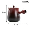 thumbnail image 2 of Ceramic Teapot, 1000 ml Porcelain Teapot with Filter and Handle Tea Maker for Loose Tea Leaves for Camping Picnic Backyard Charcoal Grill Stove Ceramic Charcoal Grill, 2 of 7