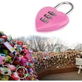 thumbnail image 2 of Shiyou-1 Pce/Ensemble Cadenas Combinaison en Forme de Cœur Rose pour Filles Femmes, Verrous avec Code, Mini Verrou à Code Réinitialisable à 3 Chiffres pour École Rose, Verrous Combinés, 2 of 4