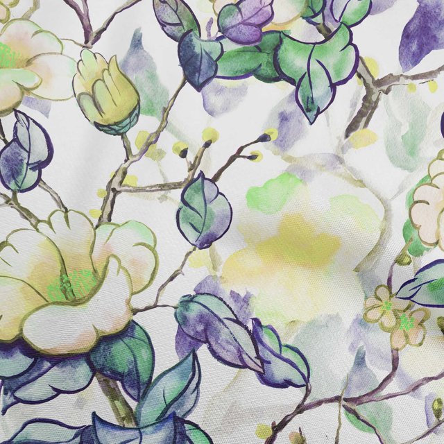 oneOone Viscose Chiffon Yellow Fabric Florals Craft Projects Decor Fabric Printed By The Yard 42 Inch Wide