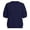 Navy, variant on VOUZZA Womens Puff Sleeve Pullover Top Short Sleeve Crewneck Solid Loose Fit Casual Sweatshirt