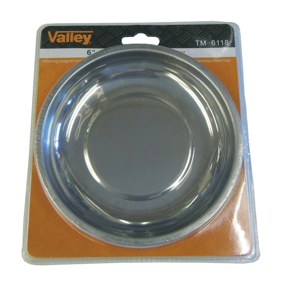 6" Round Magnetic Dish with Protective Rubber Cover Over Magnet