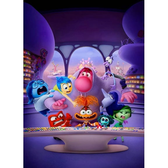 Inside Out Diamond Painting Set DIY 5D Riley Round Diamond Gemstone Art Painting Set For Home Wall Decoration Gift (12x16 inch)