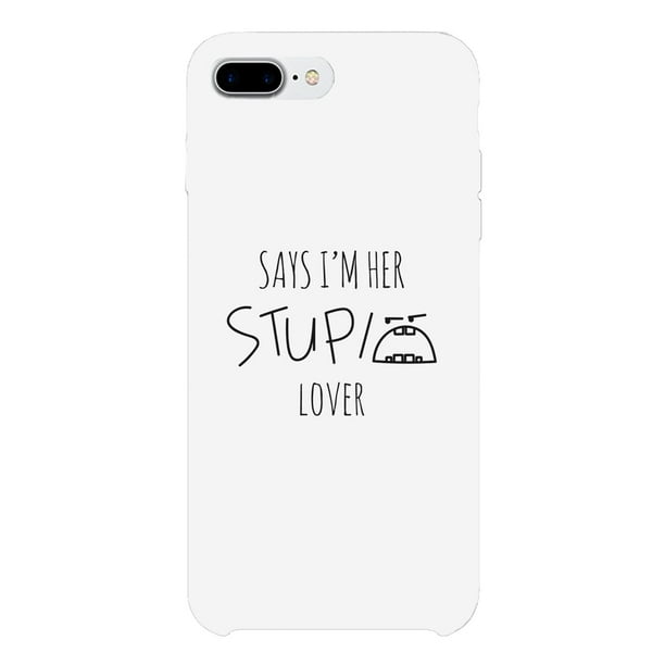 Stupid Lover White iPhone 7 Phone Cover Slim Fit - Walmart.com
