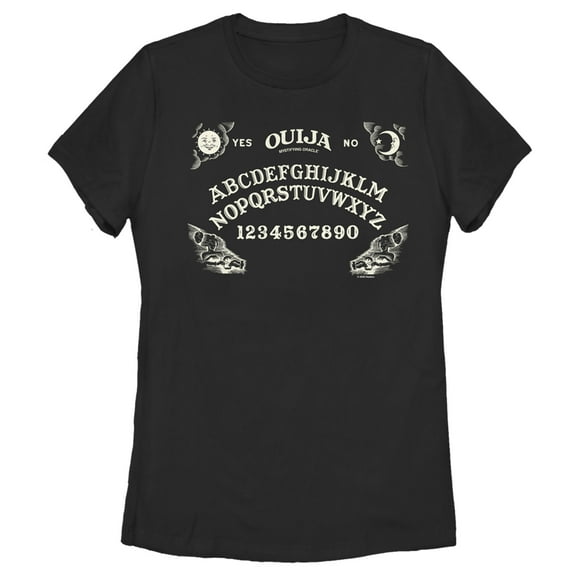 Women's Ouija Grayscale Board Graphic Tee Black X Large