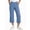 Blue, variant on Posijego Womens Yoga Capri Pants Summer Loose Wide Leg Workout Cropped Pants Casual Capris Pants
