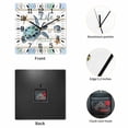 thumbnail image 2 of Ocean Turtle Wooden Wall Clock Silent Non Ticking, Coastal Blue Starfish Shell Conch Wood Grain Square Wall Clocks Battery Operated, Decor Clock for Home Office, Living Room, Kitchen, 12 Inch, 2 of 9
