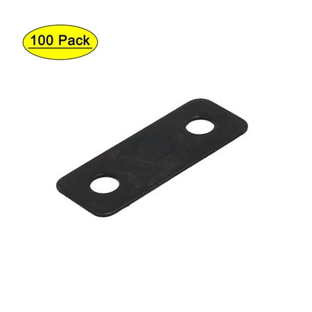 

Uxcell 24mmx9mmx0.5mm Metal Rectangle Flat Repair Fixing Plate Angle Bracket 100pcs