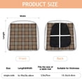 thumbnail image 3 of Brown Beige Plaid Checkered Seat Covers for Dining Room Chairs Set Of 4,Stretch Printed Washable Chair Seat Cover with Elastic Ties and Button,Removable Waterproof Couch Cushion Covers, 3 of 6