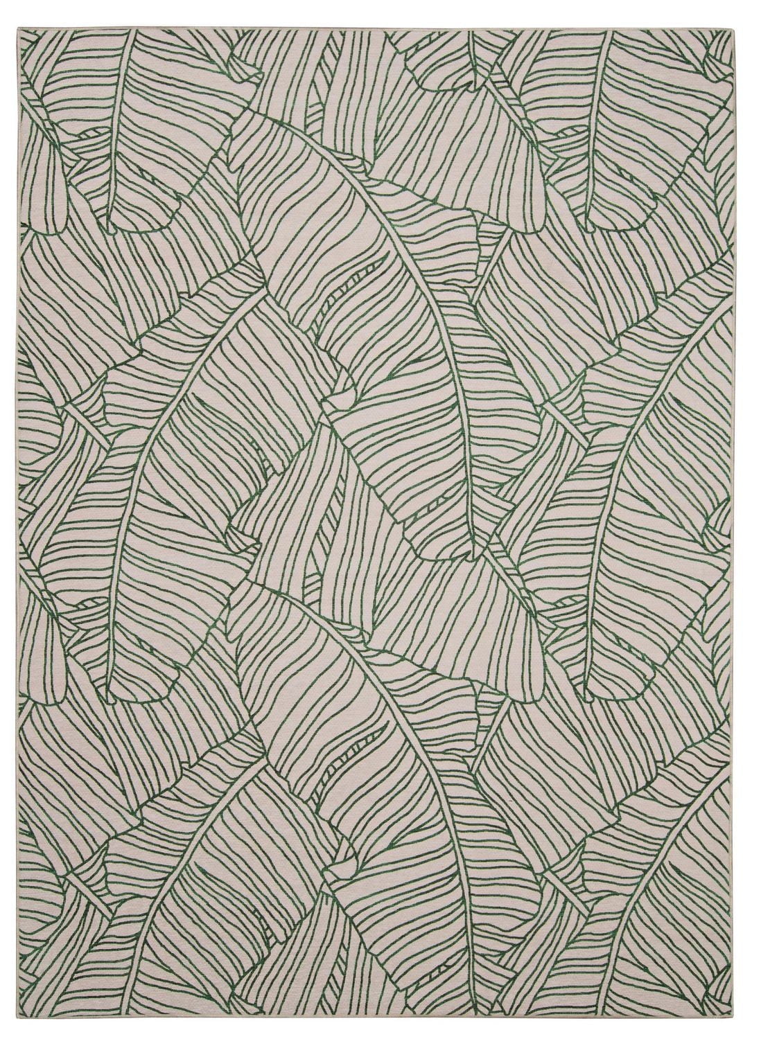 Outdoor Washable Largo Ivory & Green 7' x 9' Area Rug