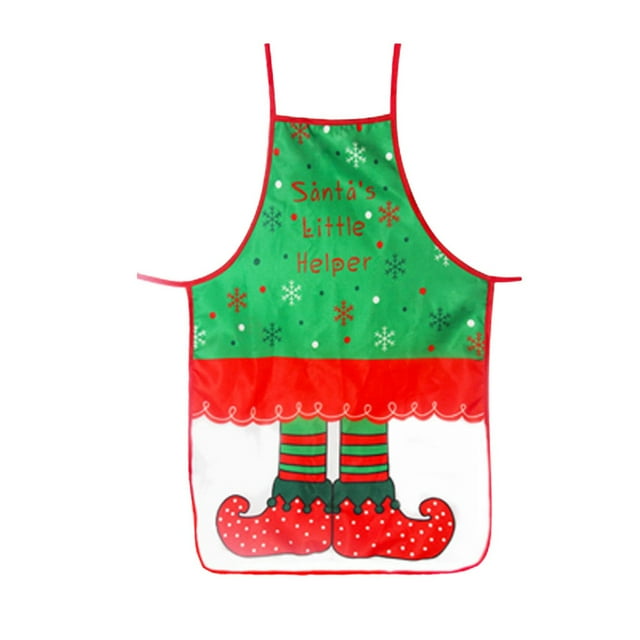 Fiudx Liquidación De Navidad Decoración Navideña Delantal Tela Impresión En Color Decoración Prop