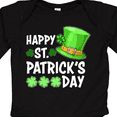 thumbnail image 4 of Inktastic Happy St. Patrick's Day Green Hat and Clovers Boys or Girls Long Sleeve Baby Bodysuit, 4 of 5