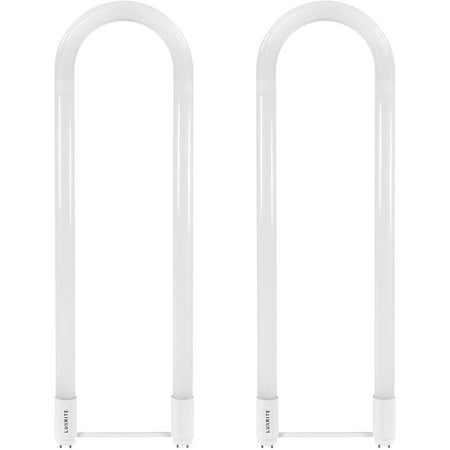

Luxrite U Bend LED Tube Light T8 T12 18W 32W Equivalent 3000K Soft White Direct or Ballast Bypass DLC and ETL Listed G13 2-Pack