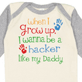 thumbnail image 4 of Inktastic Hacker Like Daddy Boys or Girls Long Sleeve Baby Bodysuit, 4 of 5