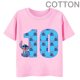 thumbnail image 3 of Camiseta de algodón para niños de Disney con combinación de nombre y dígitos 1, 2, 3 y 4 de PINK Stitch, dibujos animados Kawaii, informal, para niñas y niños, estilo Harajuku, 3 of 5