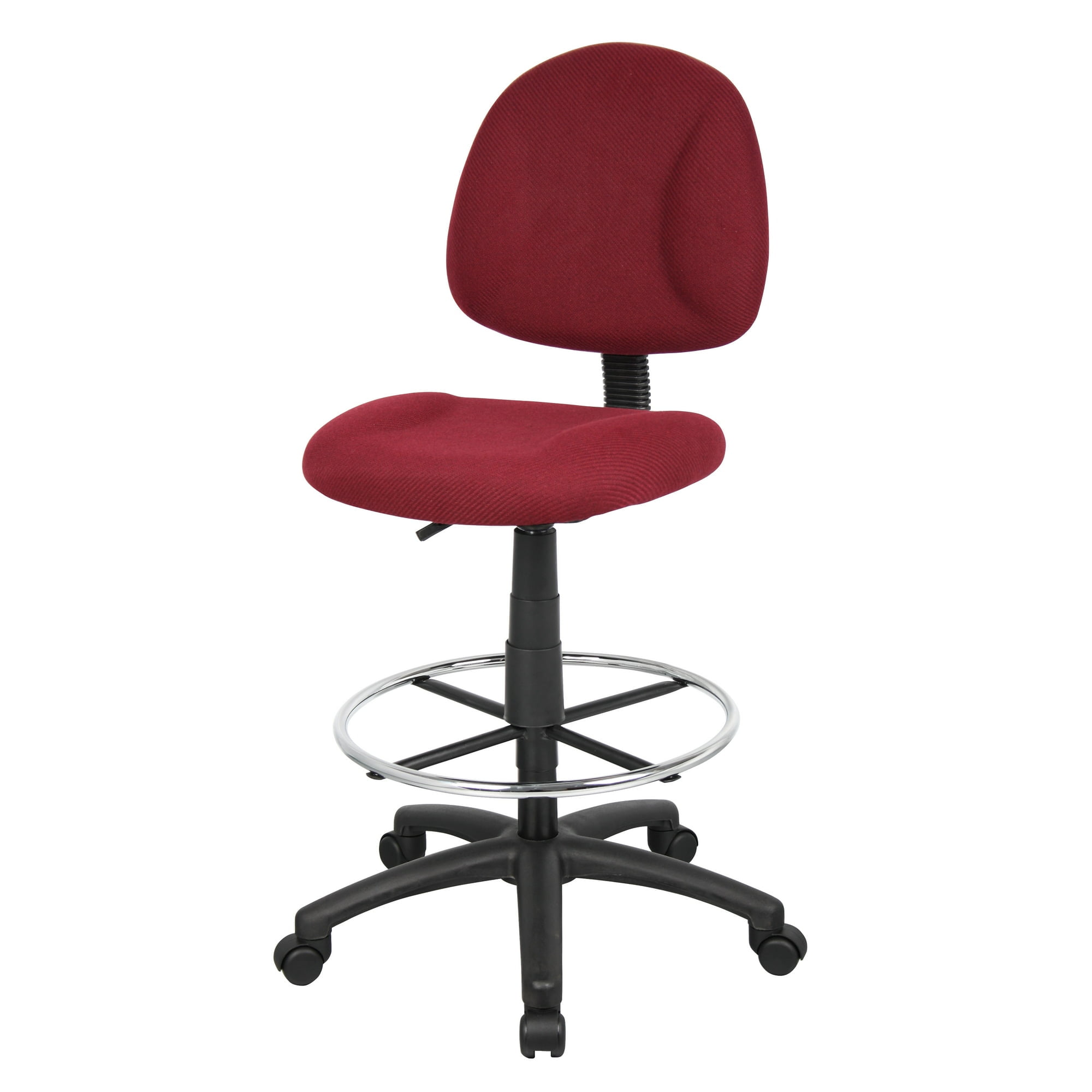 Boss Office Products Sit-Stand Adjustable Desk Chair, Burgundy Red