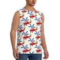 thumbnail image 2 of Haiem Men's Cartoon Helicopter Print Tank Tops Summer Sleeveless Cut Off Workout T-Shirts Fitness Vest Athletic Undershirts-3X-Large, 2 of 8