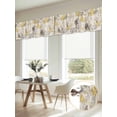 thumbnail image 6 of Yellow Grey Botanical Valances for Windows, Spring Floral Watercolor Rustic Light Filtering Kitchen Curtains, Rod Pocket Window Valance Curtains for Living Room Bedroom, 42" W x 18" L, 2 Panels, 6 of 9