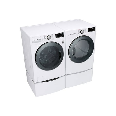 LG - 7.4 Cu. Ft. Stackable Smart Electric Dryer with Steam and Sensor Dry - White