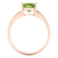 thumbnail image 4 of 2.5ct Oval Cut Green Natural Peridot 18k Pink Rose Gold Engraving Statement Bridal Wedding Solitaire Designer Ring Size 4.5, 4 of 5
