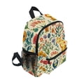 thumbnail image 2 of FORMRS Kids School Backpack with Front Zippered Pocket 12" Student Travel Daypack, Floral Animals, 2 of 6