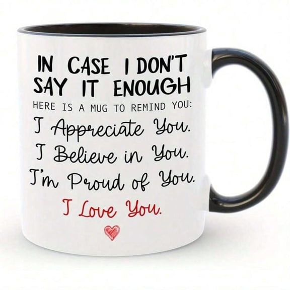 I Love You Coffee Mug Men Women Romantic Valentines Day Present Her Him Birthday Anniversary Christmas Boyfriend Girlfriend Husband Wife Fiance 11 Oz