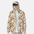 thumbnail image 3 of Pofeuu Mushroom Print Sun Protection Outdoor Lightweight Full Zip UV Cooling Hoodie Long Sleeve Summer Clothing for Outdoor Hiking-3X-Large, 3 of 5