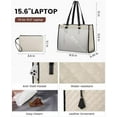 thumbnail image 5 of The Ultimate 2 in 1 Tote Bag Lunch Bag Combo, Work Bag with Lunch Compartment Insulated Lunch Box Laptop Bag(White), 5 of 8