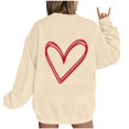 thumbnail image 4 of Oversized Sweatshirt Women Valentines Drop Shoulder Long Sleeve Pullover Top Fashion Holiday Outfit, 4 of 4