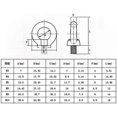 thumbnail image 4 of 10 Pcs Boulons de Levage Anneaux Écrou Fileté Mâle Attache Acier Inoxydable 304, Lot de-10, M8, 4 of 4