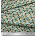thumbnail image 3 of Soimoi Gray Rayon Fabric House Architectural Printed Fabric 1 Yard 56 Inch Wide, 3 of 5