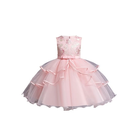 

Tollder Baby Girls Sleeveless Pageant Dress Flower Sequins Lace Princess Formal Dress