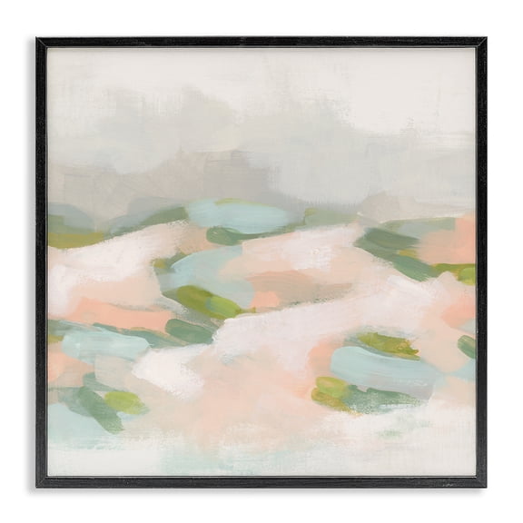 Stupell Industries Contemporary Abstract Pastel Mountains Black Framed Giclee Art, 12 x 12, by June Erica Vess
