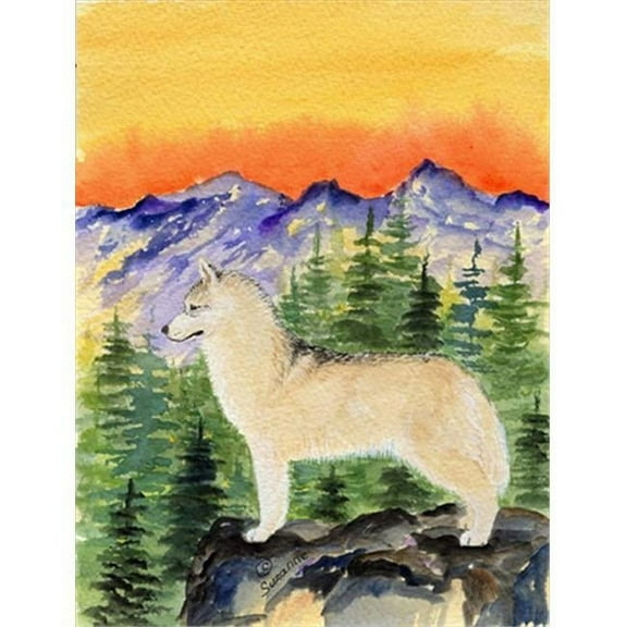 Siberian Husky Canvas Flag - House Size, 28 x 40 in.