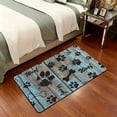 thumbnail image 4 of Zynviq Paw Prints Area Rugs 15.7" X 23.6" Throw Rug Pets Diatom Ooze Washable Rectangular Multicolor Small Rug for Coffee Table, 4 of 9