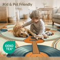 thumbnail image 4 of ODIKA 4'x6' Washable Area Rug Pet Friendly, Non-Shedding Personalized Music Themed Guitar Graphic Retro Record Movie Theater for Bedroom, Reading Nook, 4 of 7