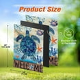 thumbnail image 5 of Turtle Welcome Summer Garden Flag Sea Beach Large Garden Flag 28 x 40 Inch Double Sided Rustic Seasonal Ocean Yard Flag Outdoor Decoration, 5 of 6