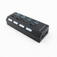 thumbnail image 4 of US Plug 5V 4 Port USB3.0 HUB With Switch Cable High Speed Splitter Power Adapter For PC Laptop, 4 of 8