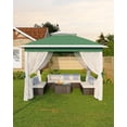 thumbnail image 3 of 11x11ft Pop Up Outdoor Gazebo Tent,Quick Setup Outdoor Screen Tent with Mosquito Netting,Heavy Duty Frame,Mesh Screen,4 Ropes,8 Stakes,4 Sandbags & Wheeled Storage Bag for Backyard Parties Camping, 3 of 8