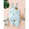 thumbnail image 2 of Bagilaanoe Toddler Baby Girl Boy Summer Jumpsuit Sleeveless Bear Print Romper Pleated Overalls 6M 12M 18M 24M 3T Kids Long Pants Casual Outfits, 2 of 9