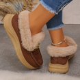 thumbnail image 6 of Womens Snow Boots Wedge Heel Boots Thick Sole Warm Winter Boots with Metal Buckle and Furry Collar Fashion Casual Shoes for Outdoor Daily Leisure Wear, 6 of 7